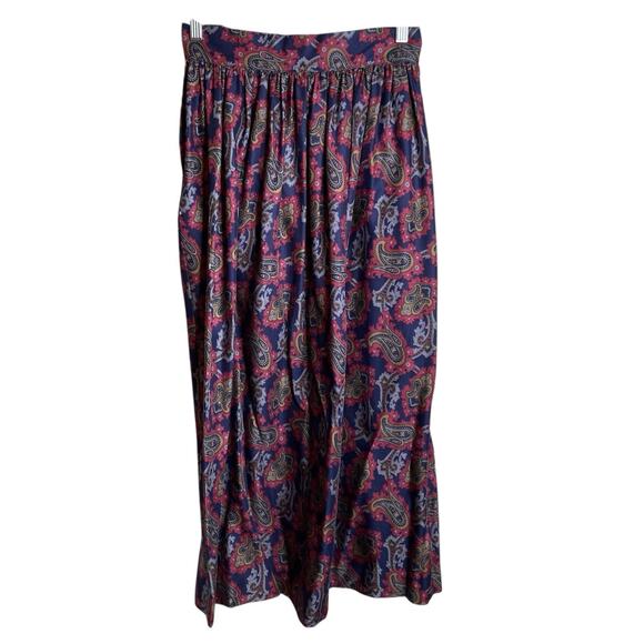 Vintage Lord & Taylor Y2K Women's Paisley Blouse Maxi Skirt Set Est. Size L 80’s - Picture 5 of 16